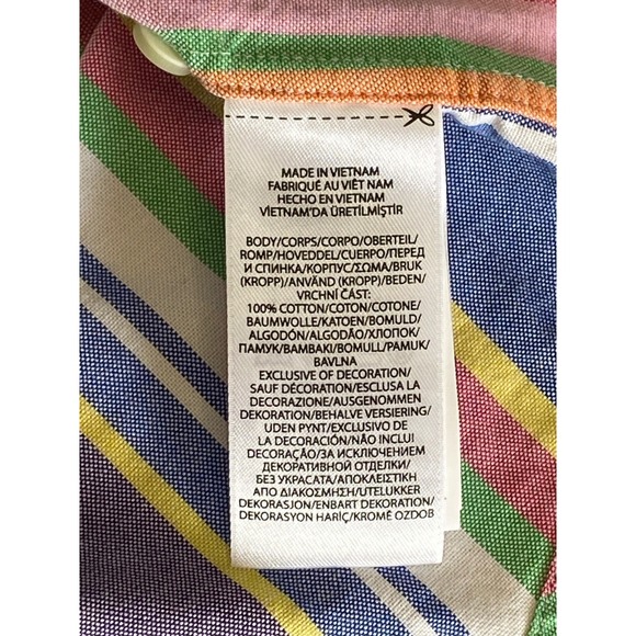 POLO RALPH LAUREN NWT BUTTONDOWN, MEDIUM, CLASSIC, PREPPY, STRIPED, COTTON - Picture 8 of 9